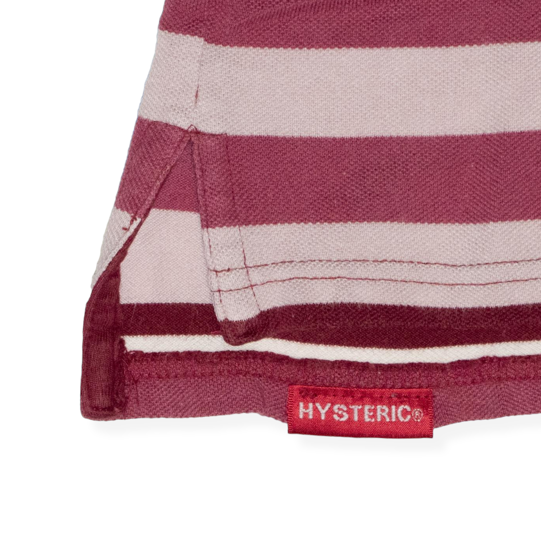 Hysteric Glamour Striped Guitar Bear Polo