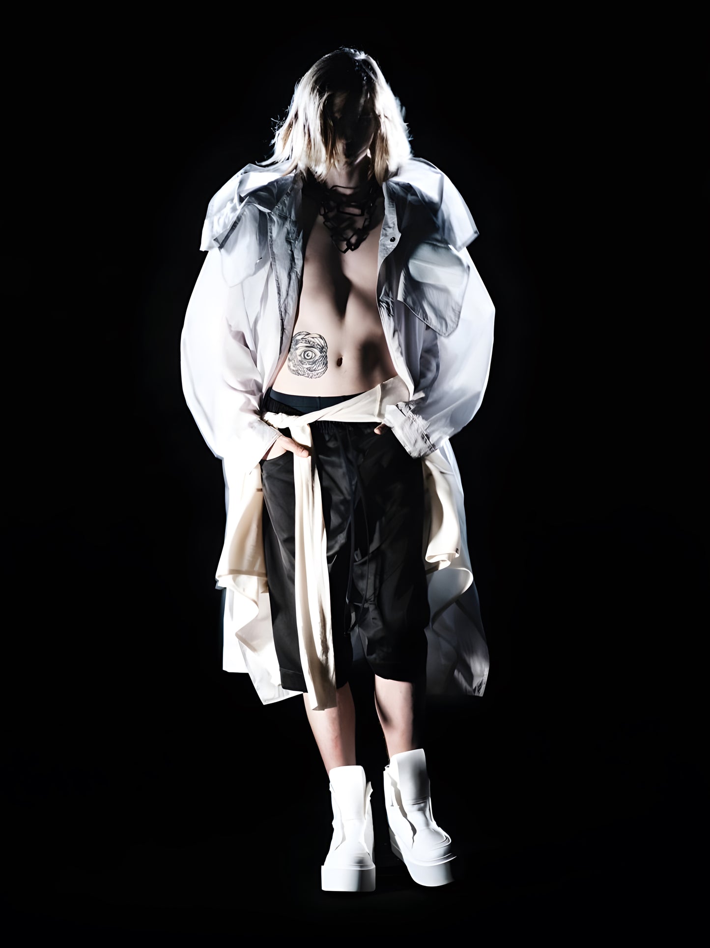 Julius_7 Drop Crotch Geometric Shorts – SS23