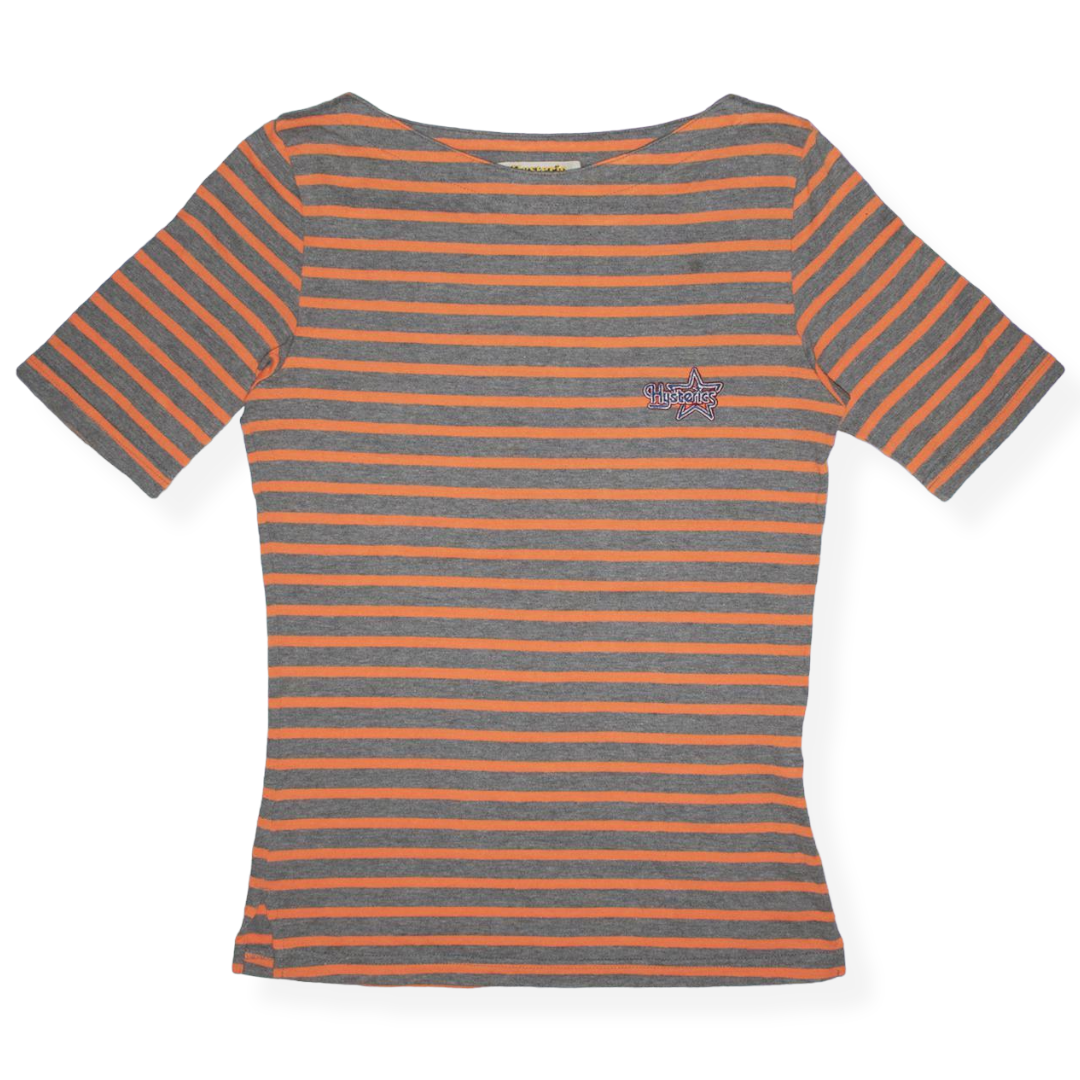 Hysteric Glamour Striped Star Logo Tee