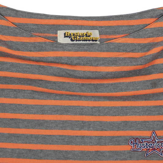 Hysteric Glamour Striped Star Logo Tee