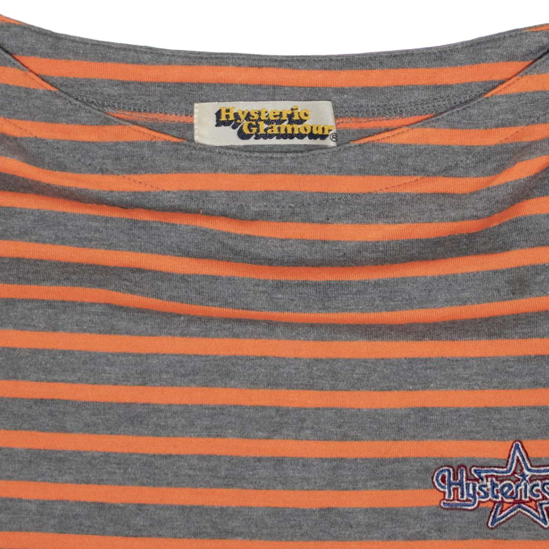 Hysteric Glamour Striped Star Logo Tee