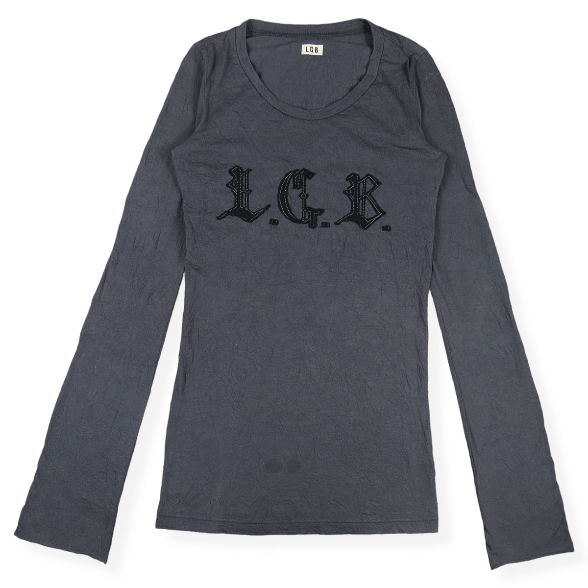 L.G.B long sleeve カシミヤカットソー L.G.B. Patchwork Logo Long Sleeve Tee – SaolMortem