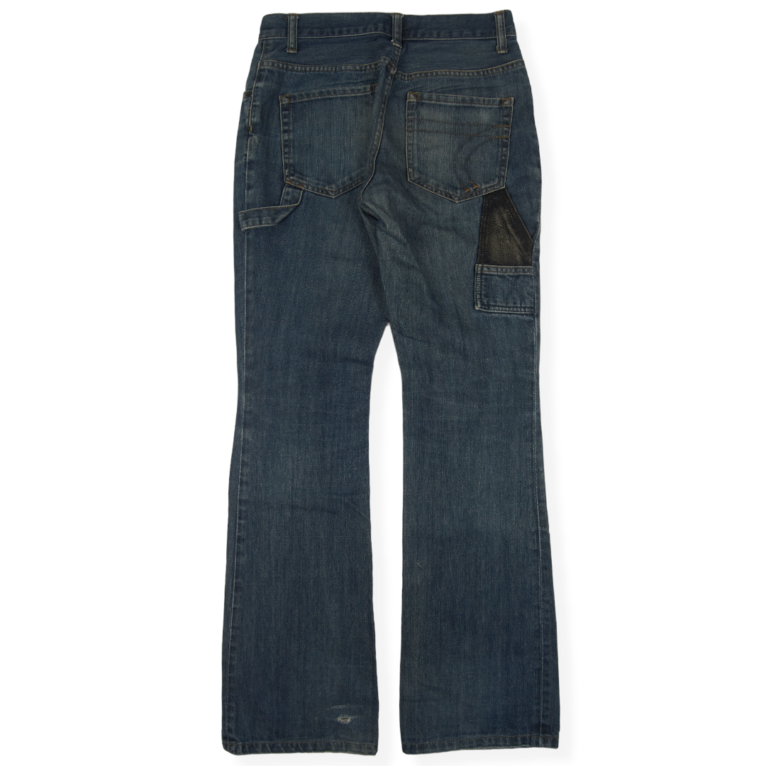 Tete Homme Flared Leather Carpenter Denim