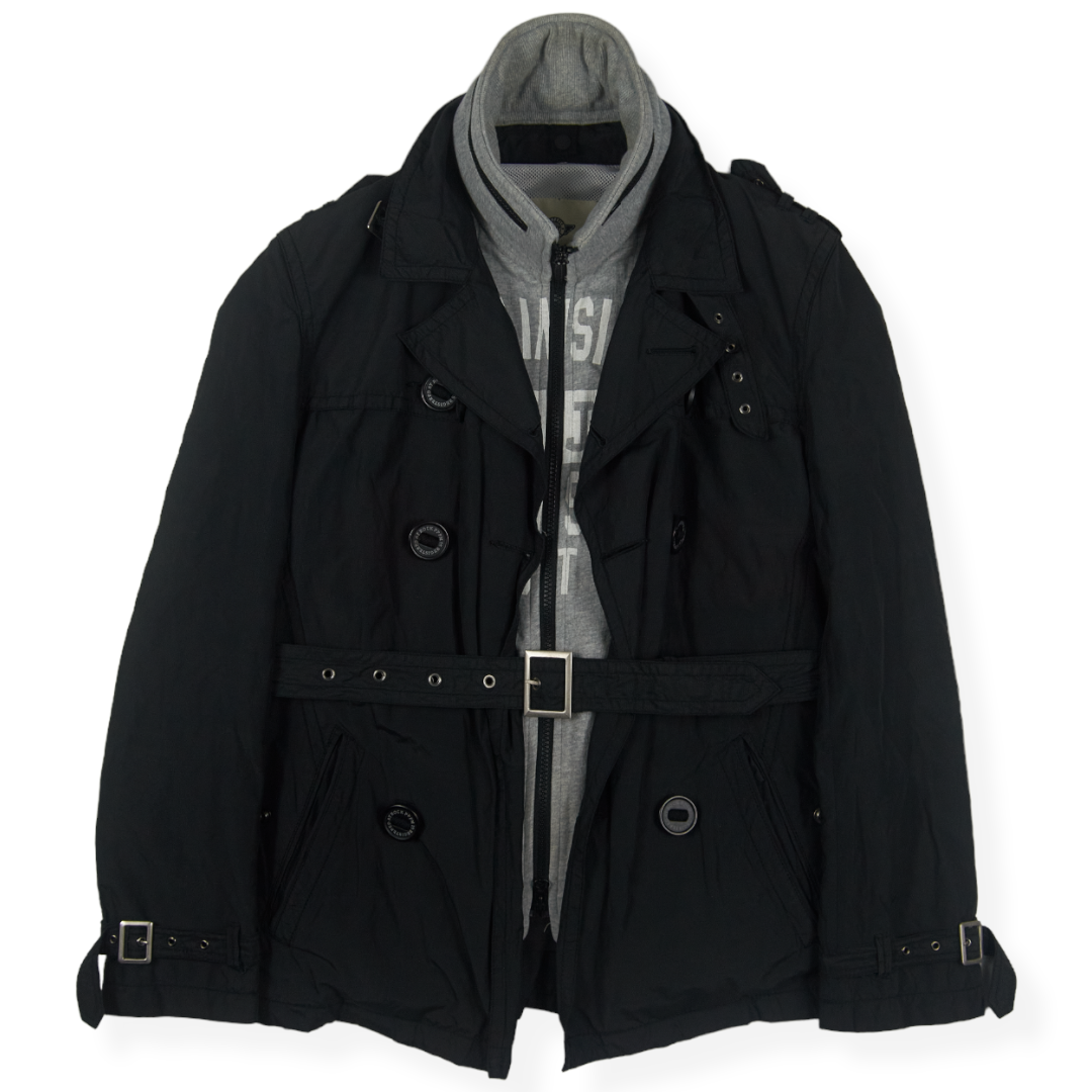 ジャケット・アウター 00s PPFM black wool military jacket Y2K PPFM Time For Punk Modular Tactical Jacket – 2008 – SaolMortem