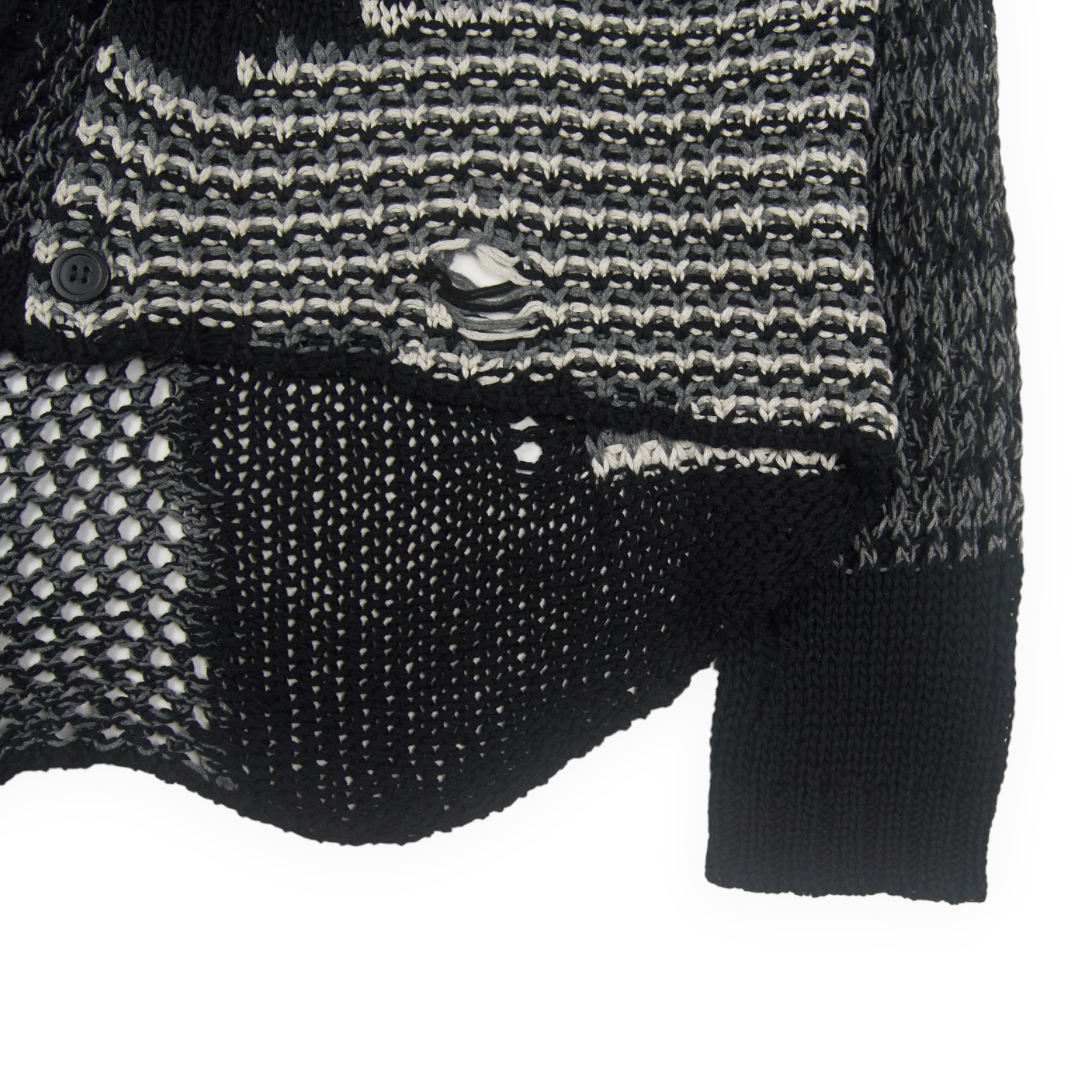 Miharayasuhiro Distressed Loose Knit Cardigan