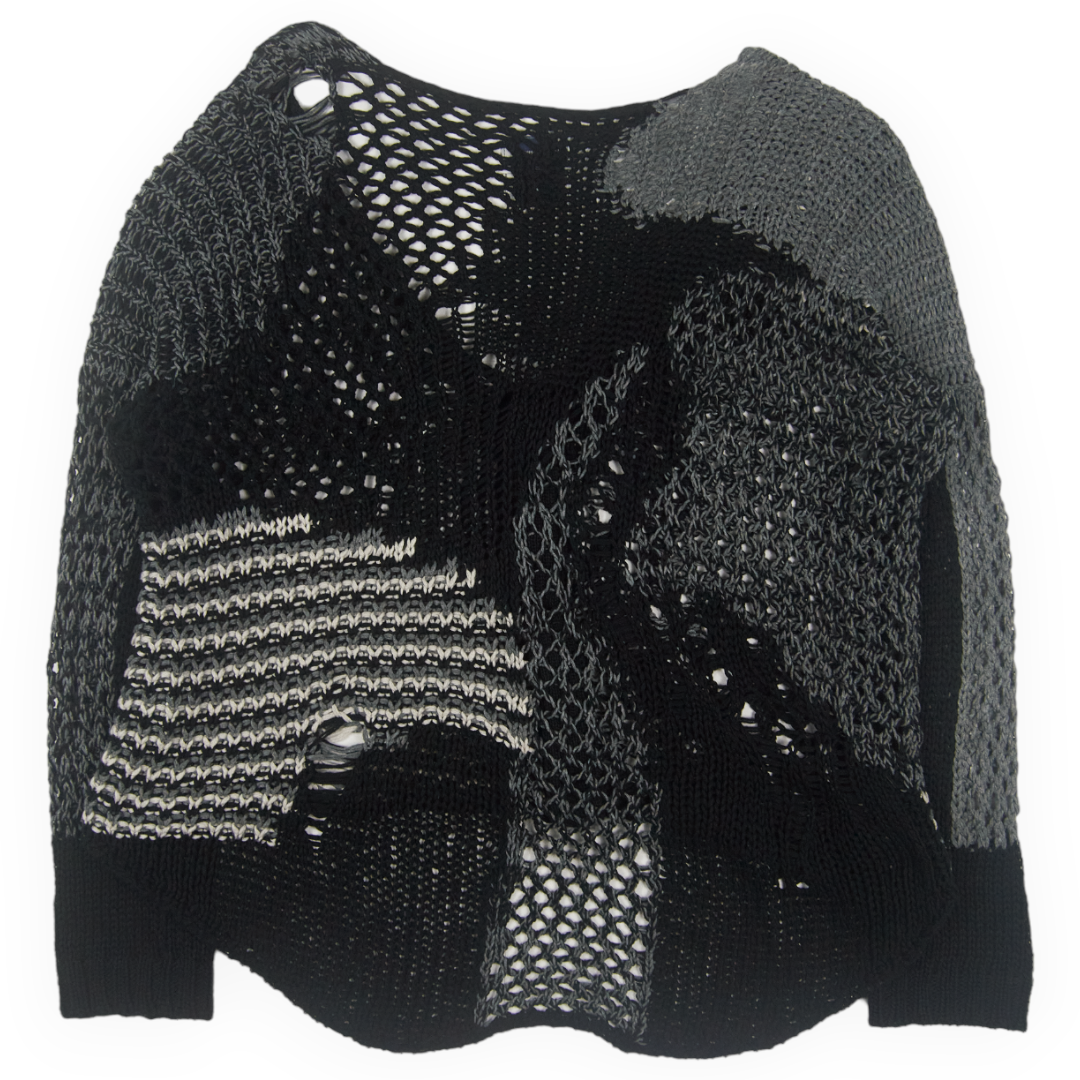 Miharayasuhiro Distressed Loose Knit Cardigan