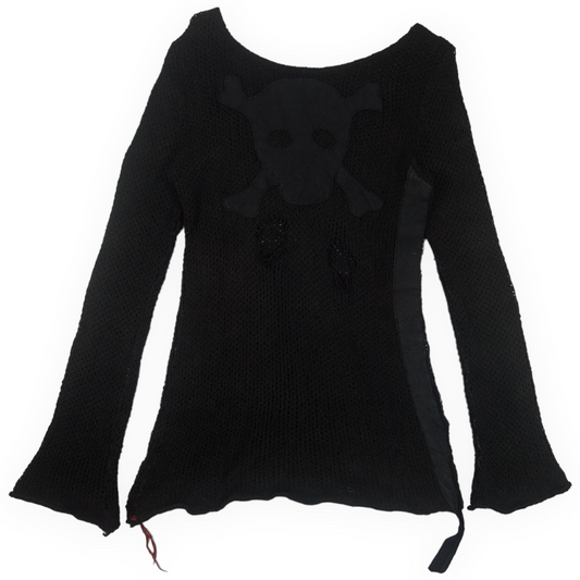 L.G.B. Leather Skull Knit Sweater