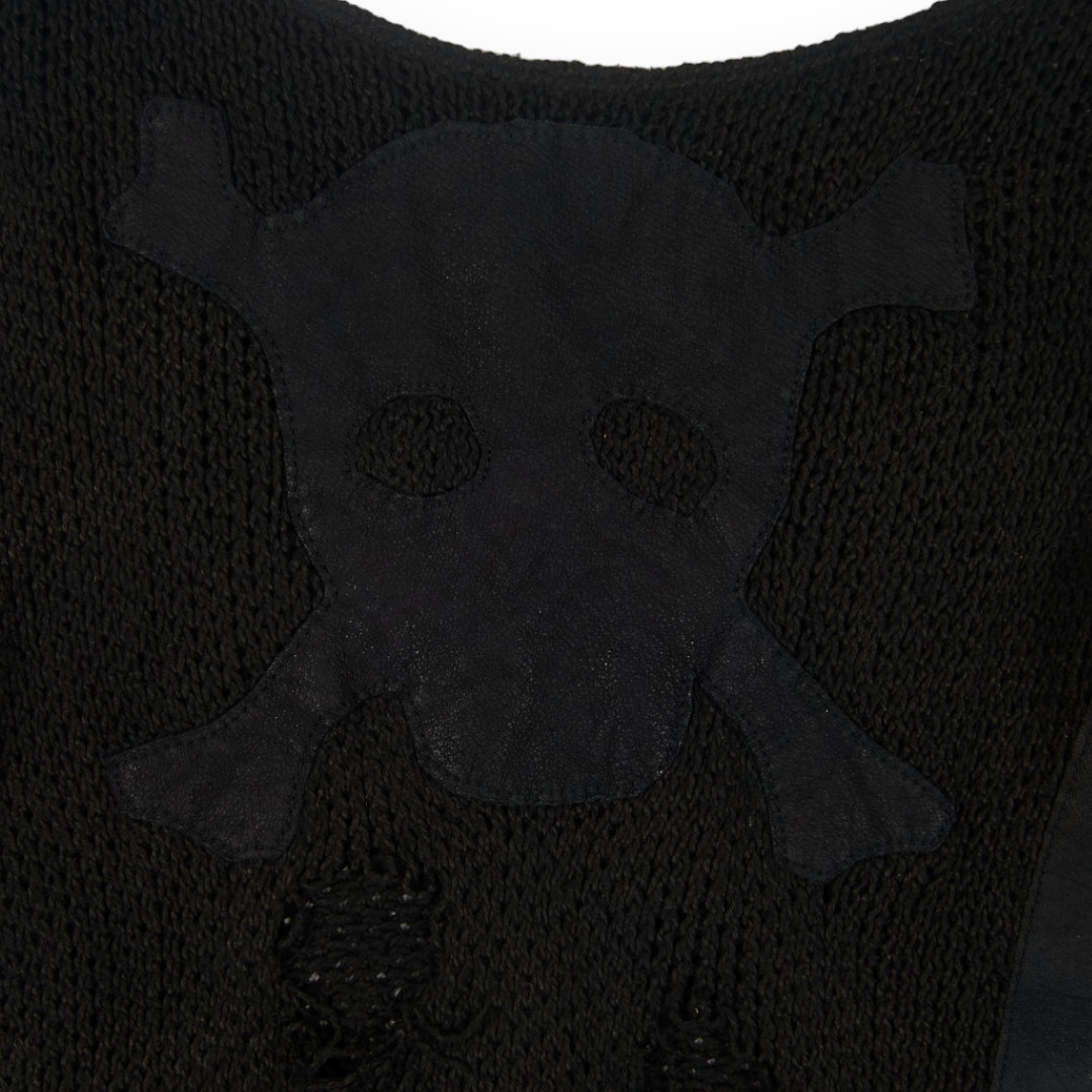 L.G.B. Leather Skull Knit Sweater