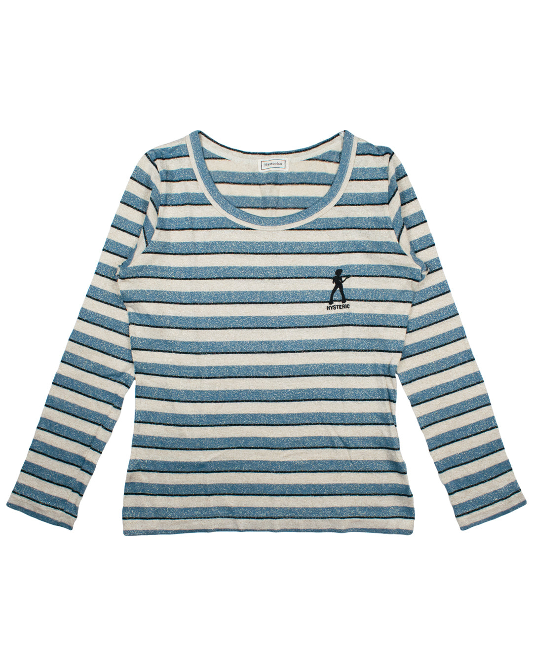 Hysteric Glamour Disco Dancer Striped Shimmer Long Sleeve Tee