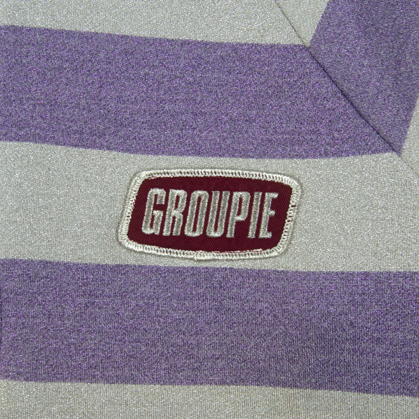 Hysteric Glamour Groupie Patchwork Striped Shimmer Zip Up Hoodie
