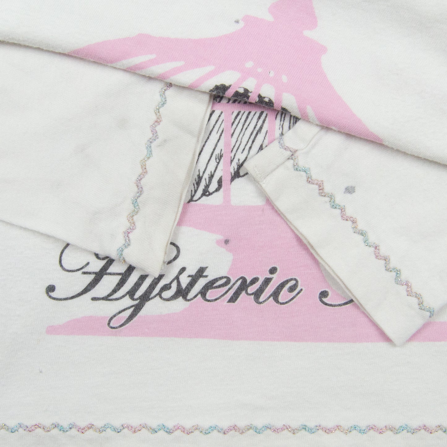 Hysteric Mini Graphic Cut Out Sleeve Long Sleeve Tee