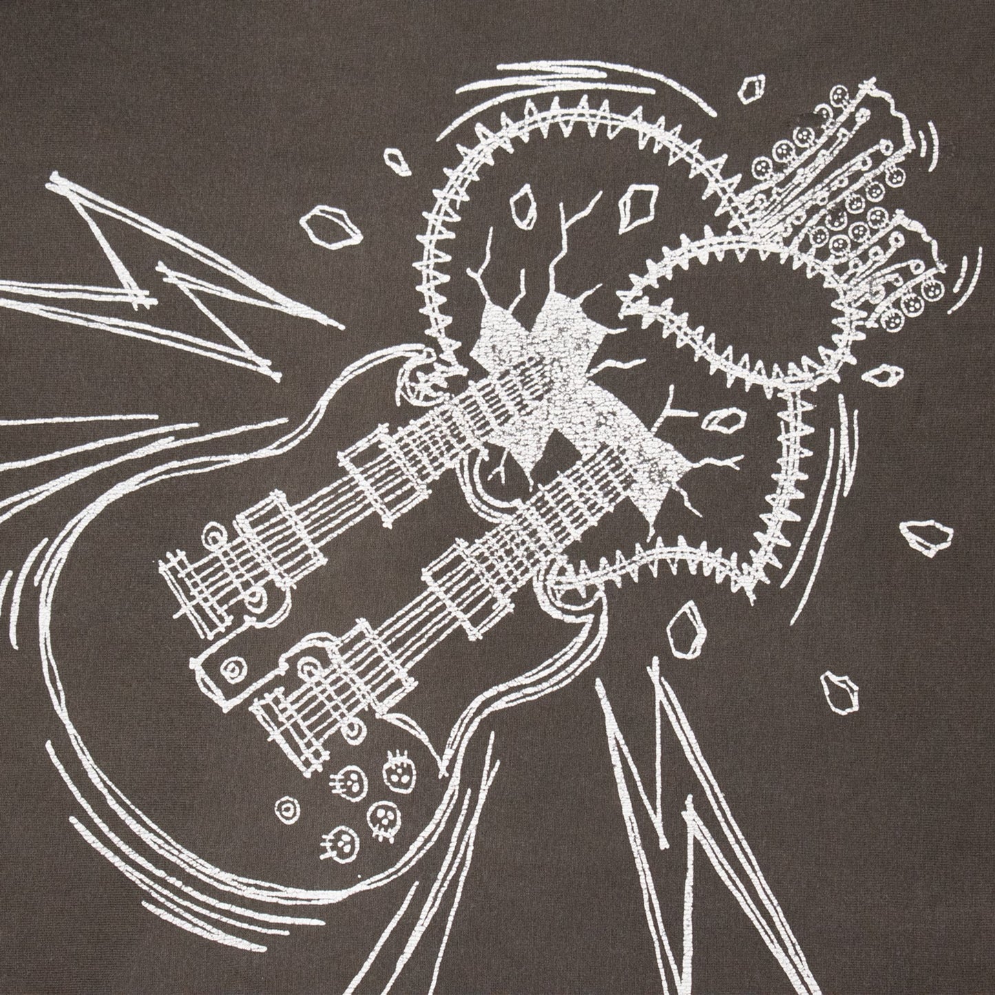 Number (N)ine Smashed Double-Neck Distressed Guitar Tee – SS05