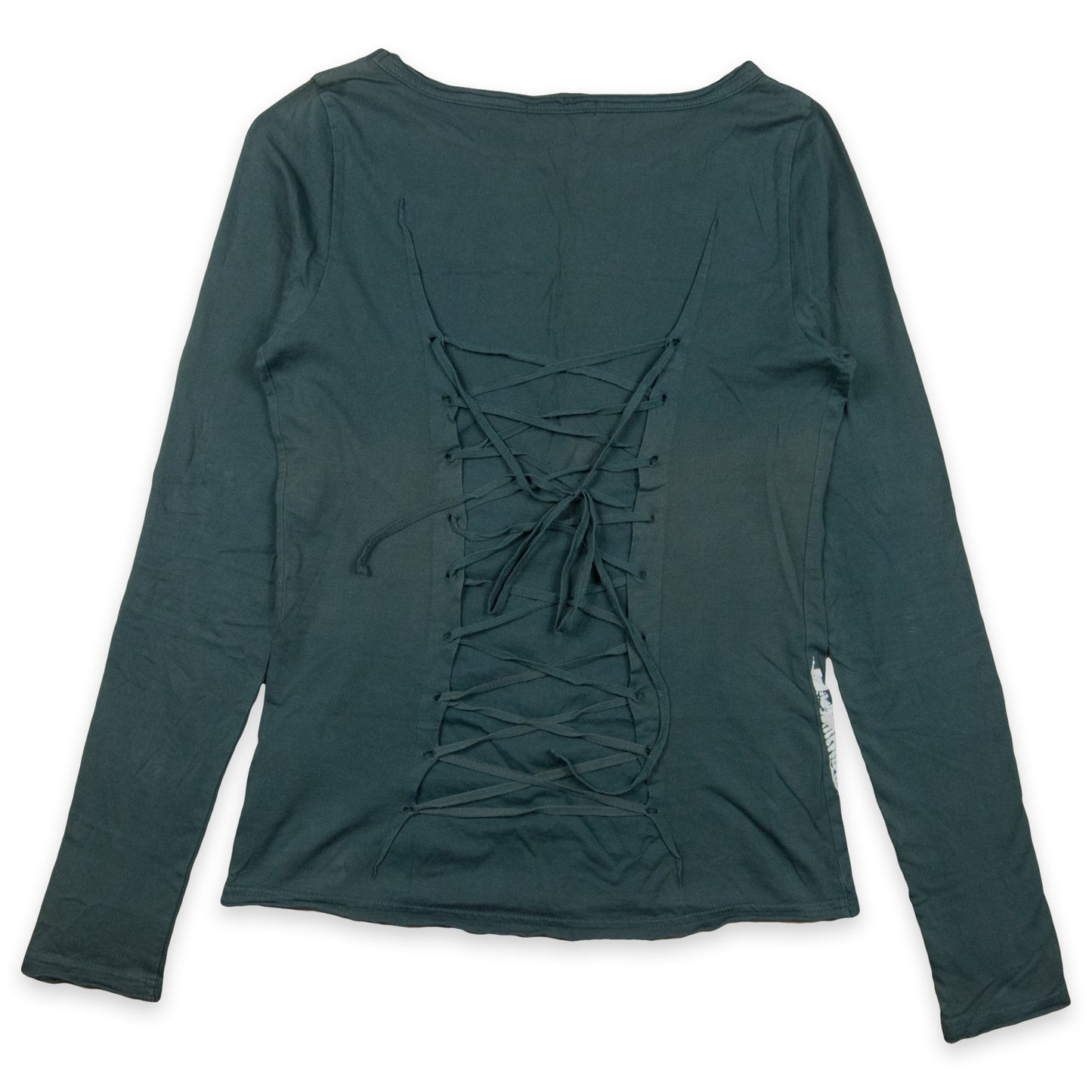 Hysteric Glamour Skeleton Lace Up Long Sleeve Tee