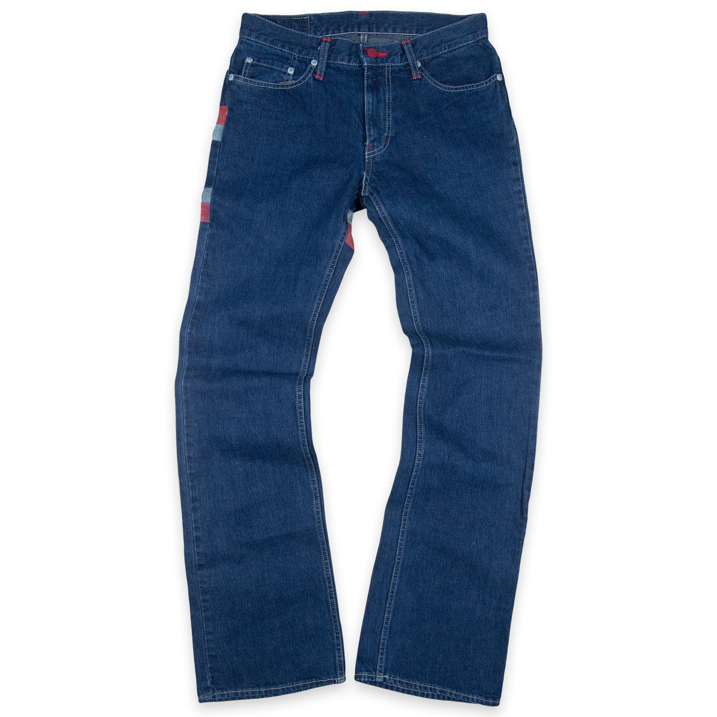 Hysteric Glamour The Super Hys Patchwork Striped Kinky Jeans