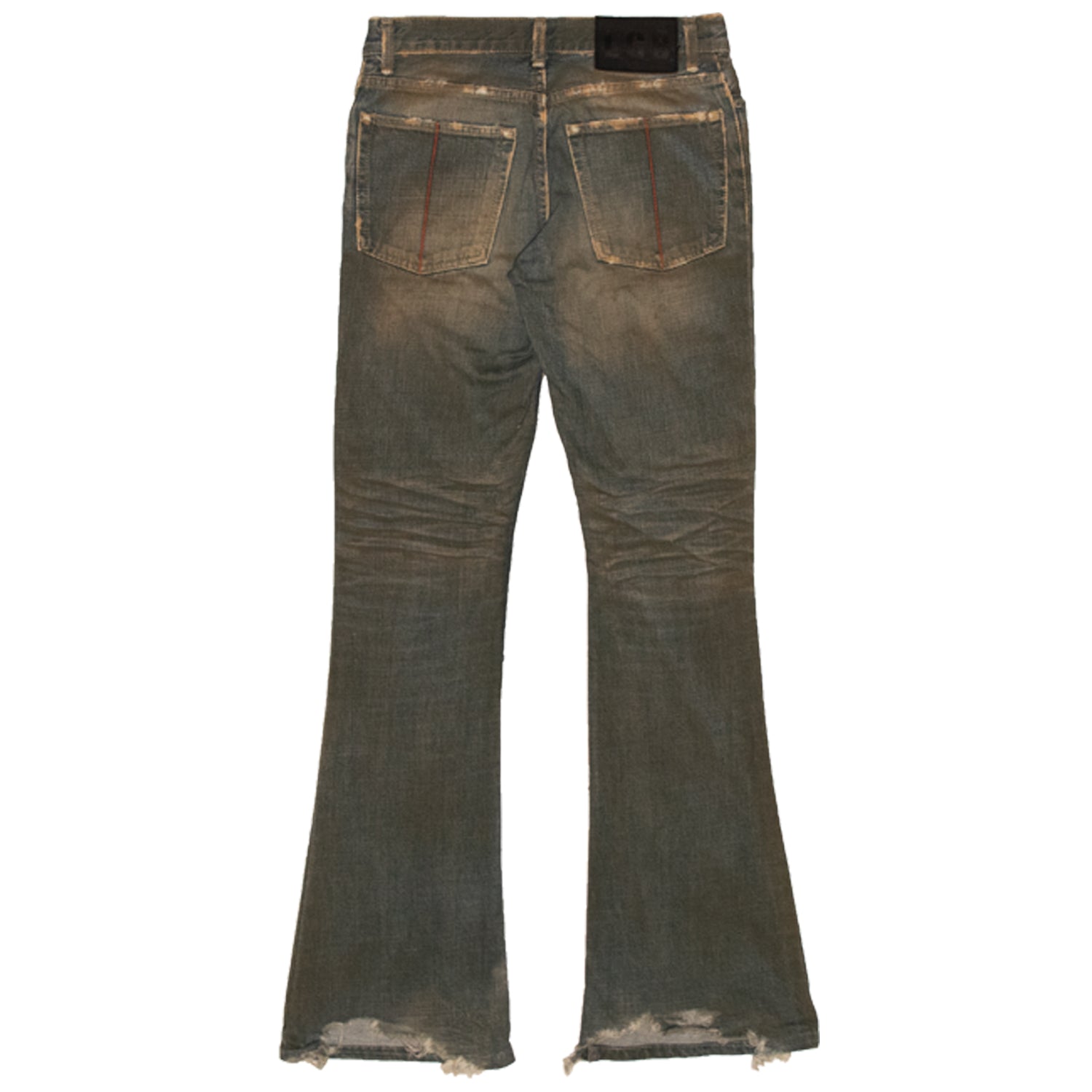 L.G.B. Mudwash Distressed Flared Denim – SaolMortem