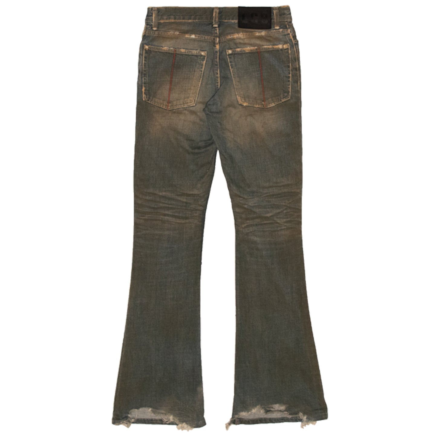 L.G.B. Mudwash Distressed Flared Denim