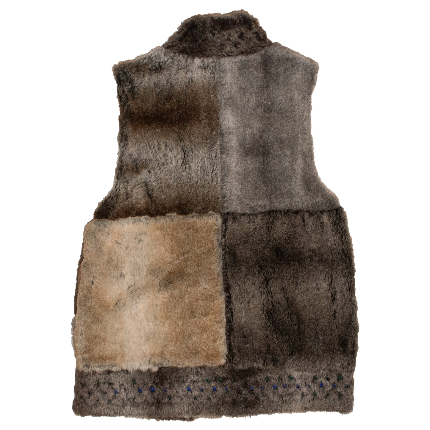 Né-Net Faux Fur Button-Up Vest