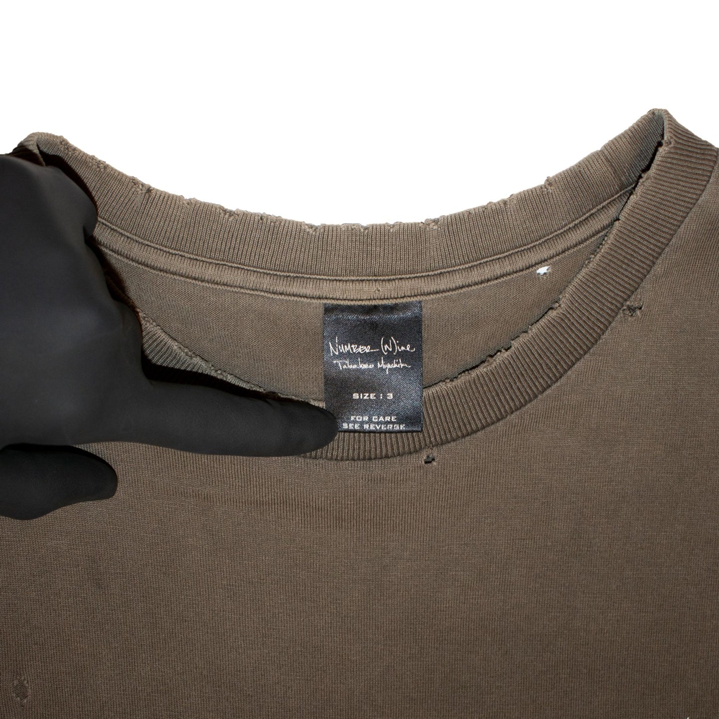 Number (N)ine Smashed Double-Neck Distressed Guitar Tee – SS05