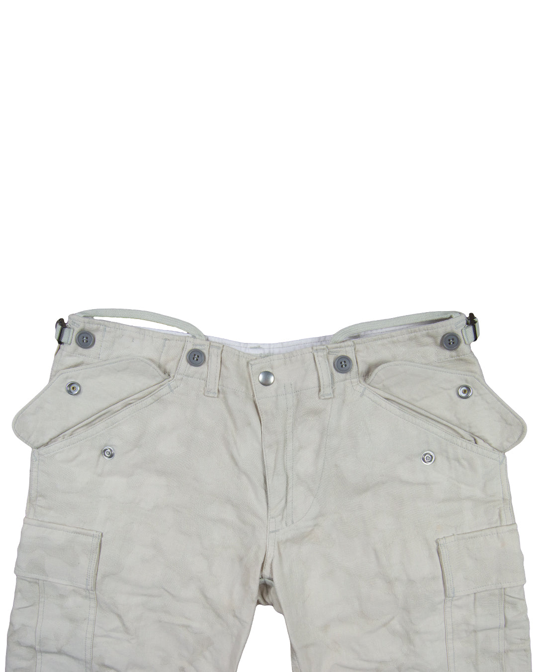 Miharayasuhiro Woven Camo Parachute Cargo Shorts