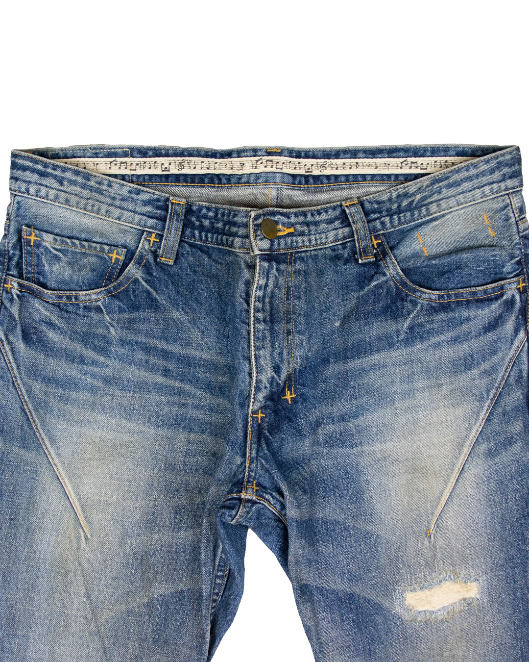 Number (N)ine Distressed Repaired Denim