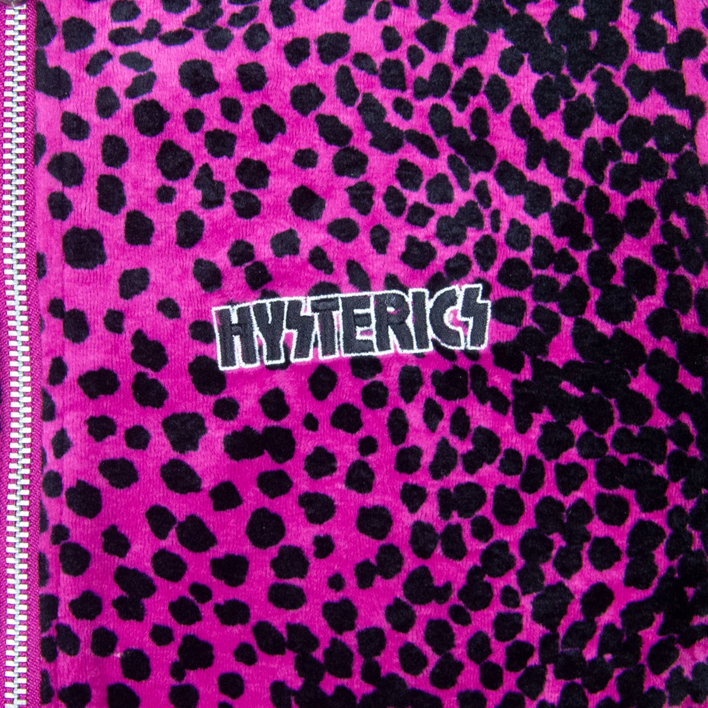 Hysteric Glamour Cheetah Print Thin Velour Zip Up Jacket