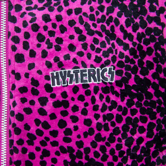 Hysteric Glamour Cheetah Print Thin Velour Zip Up Jacket