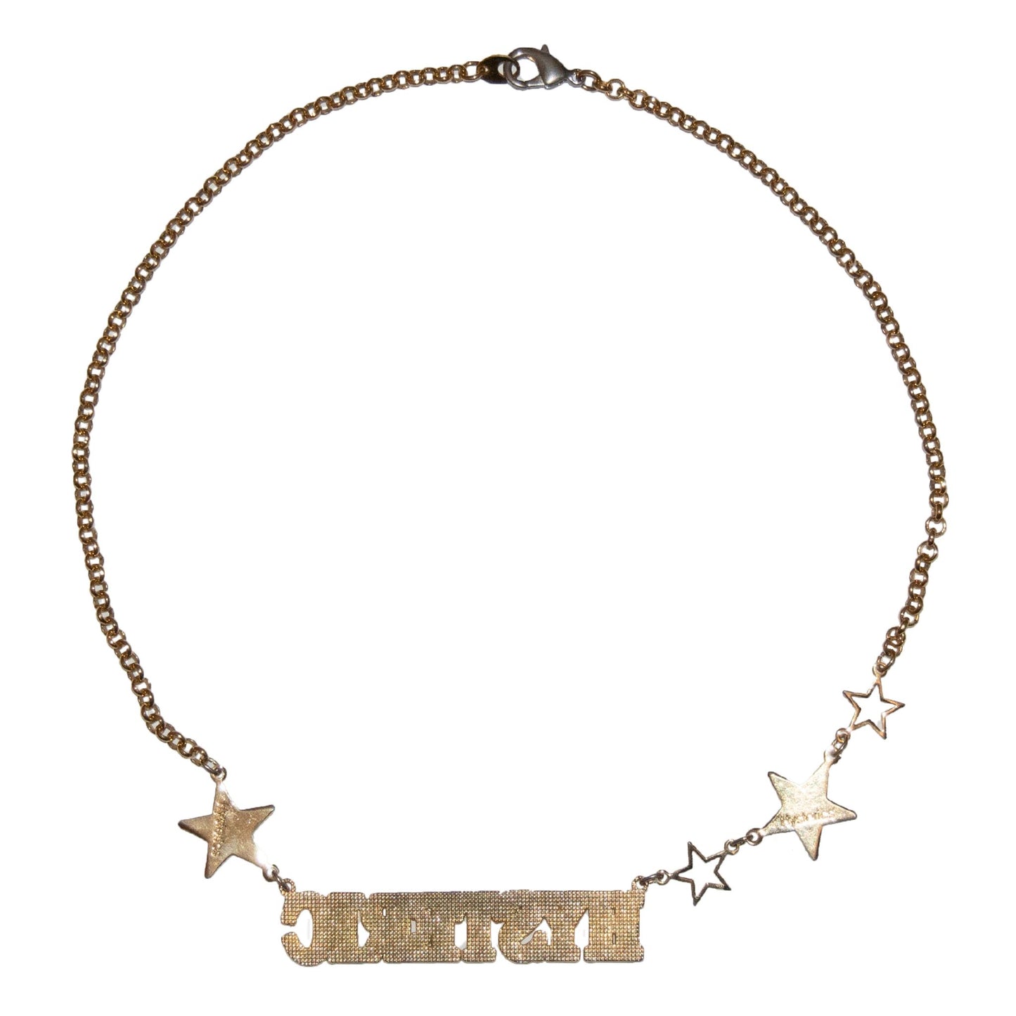 Hysteric Glamour Rhinestone Logo Necklace