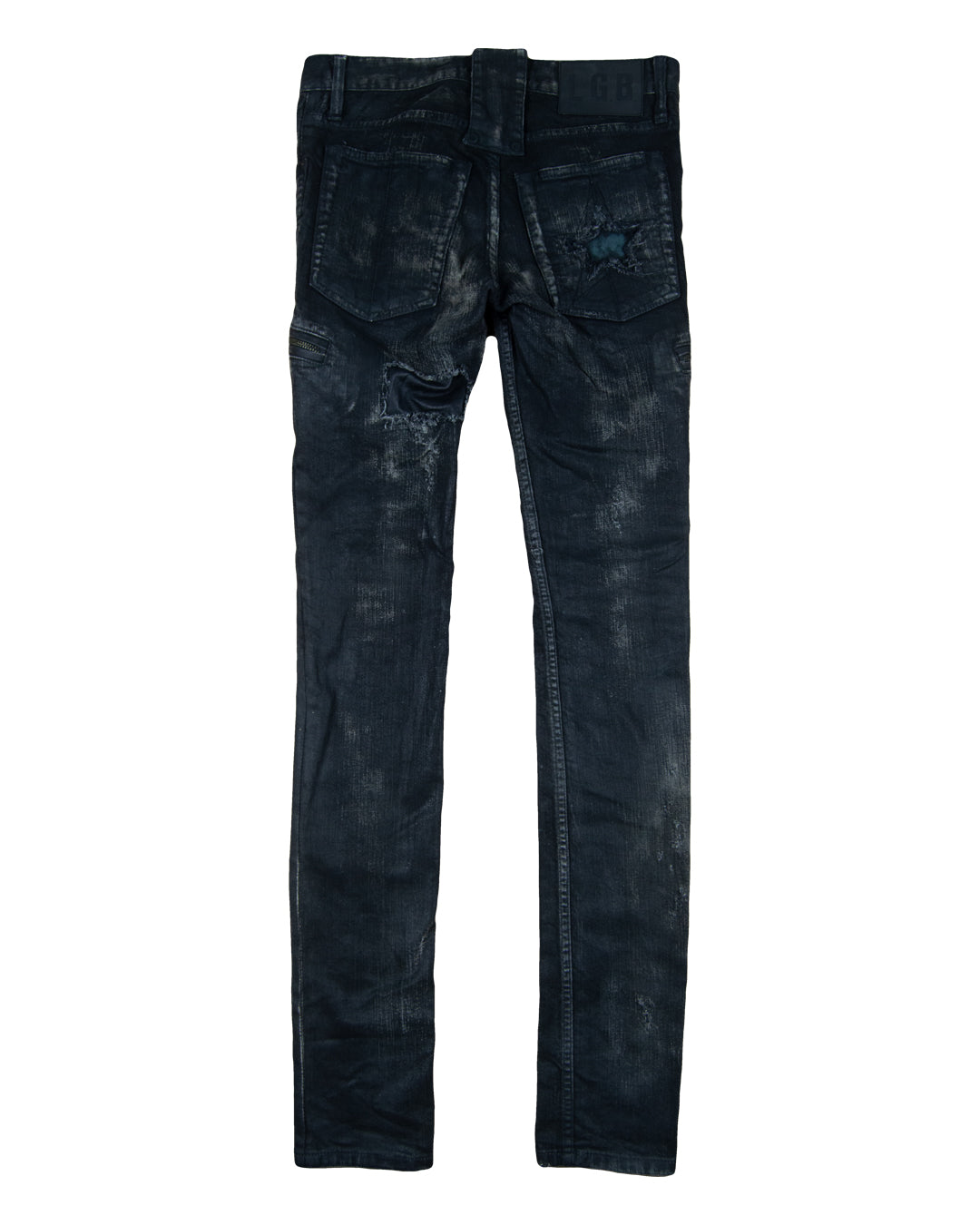 L.G.B. Waxed Distressed Skinny Jeans – SaolMortem