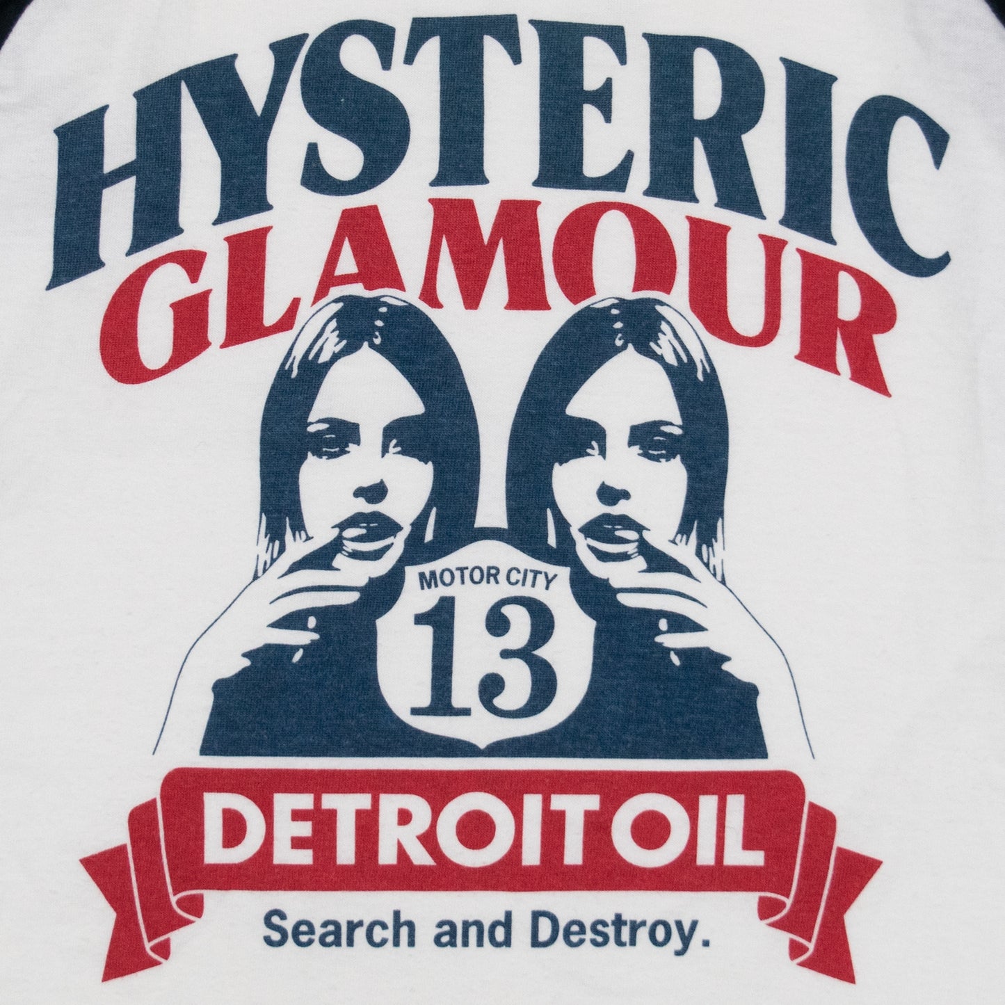 Hysteric Glamour Search and Destroy Raglan Long Sleeve Tee