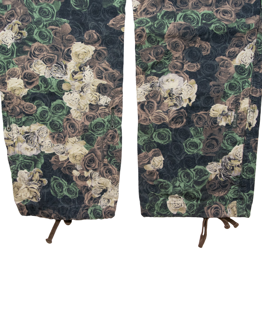 Miharayasuhiro Black Iris Floral Parachute Bondage Cargos – SS11