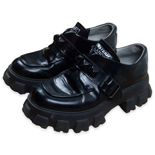 Hysteric Glamour Patented Leather Studded Loafers