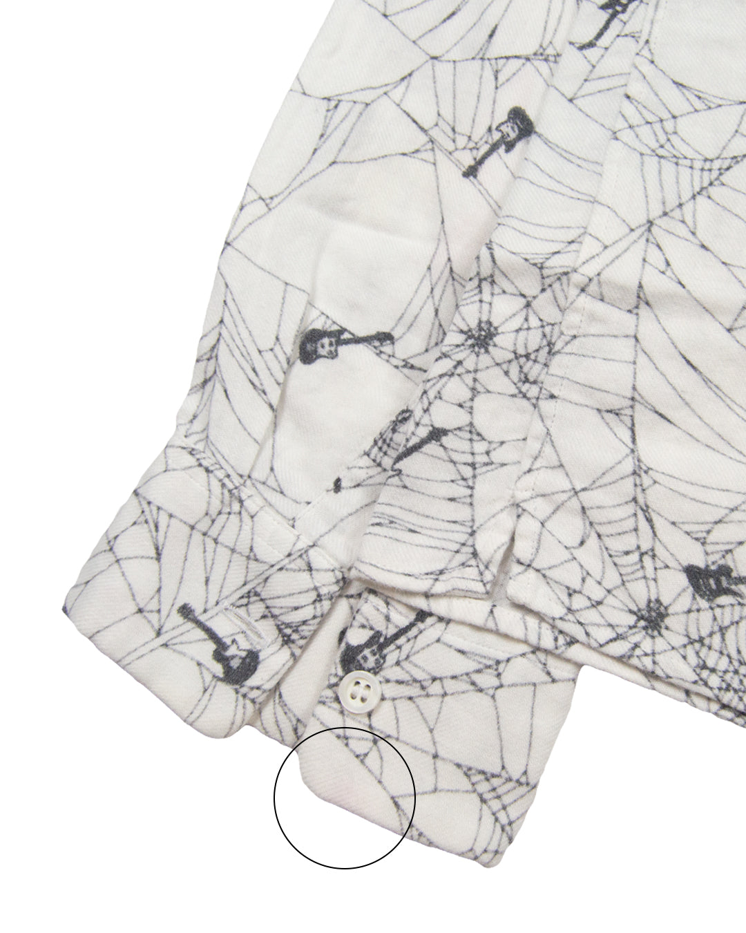 Lad Musician Guitar Spider Web Button Up Shirt – SS12