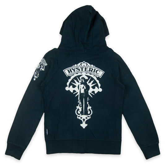 Hysteric Glamour Pin Up Logo Zip Up Hoodie