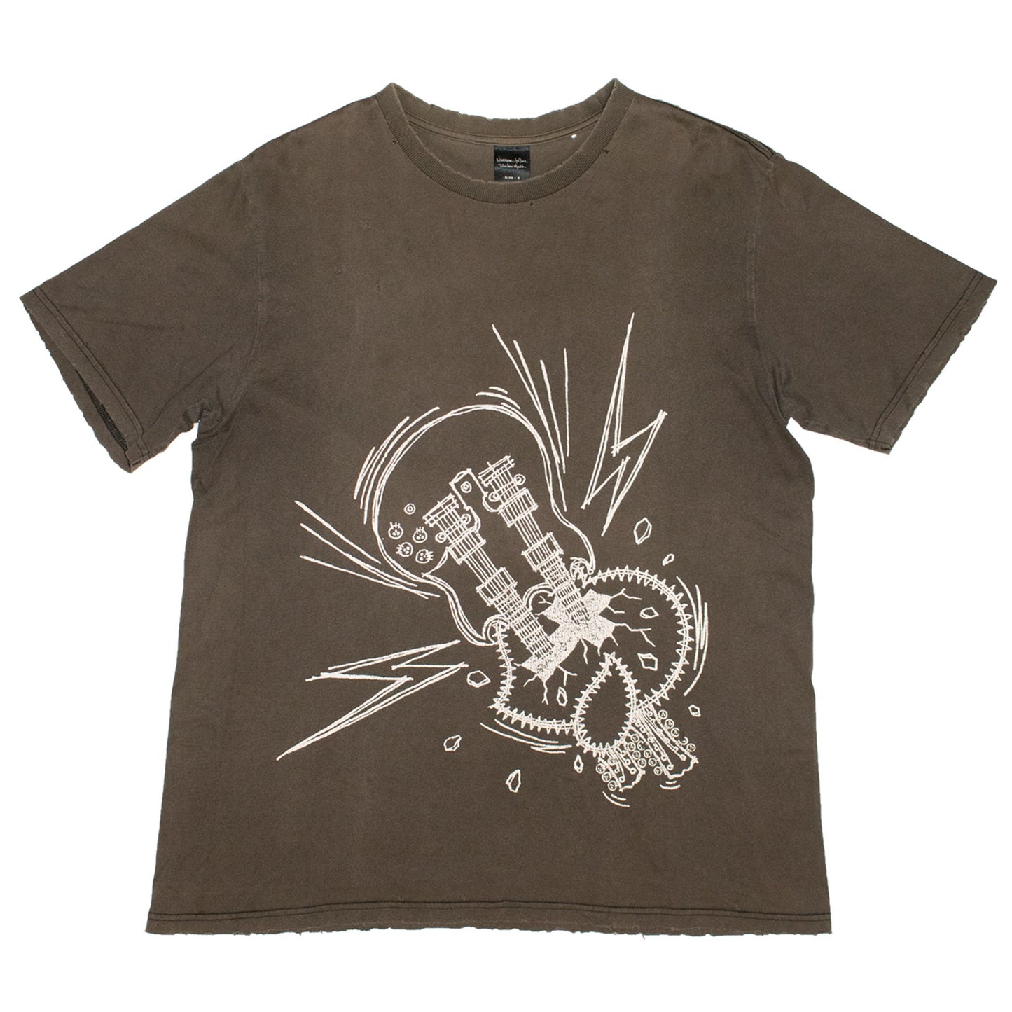 Number (N)ine Smashed Double-Neck Distressed Guitar Tee – SS05