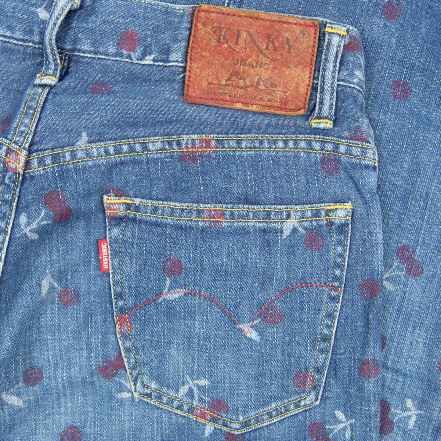 Hysteric Glamour Cherry All Over Print Kinky Jeans