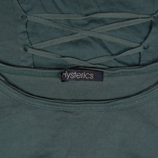 Hysteric Glamour Skeleton Lace Up Long Sleeve Tee