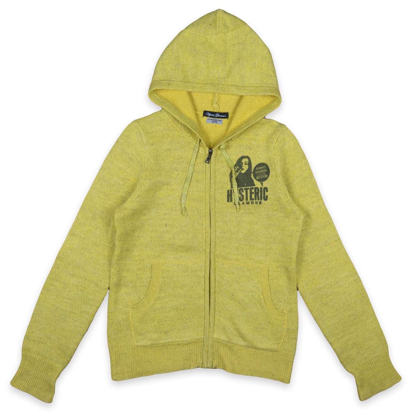 Hysteric Glamour Looking For Action Knit Zip Up Hoodie
