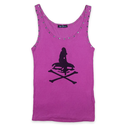 Hysteric Glamour Skull n Crossbones Studded Tank Top