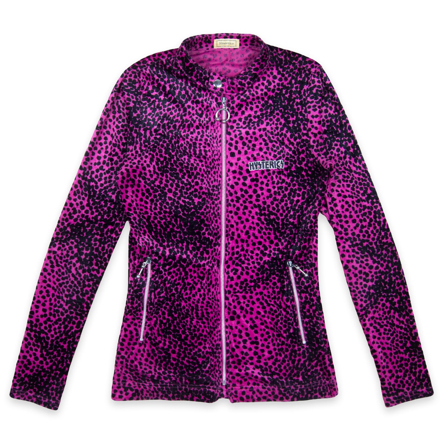 Hysteric Glamour Cheetah Print Thin Velour Zip Up Jacket