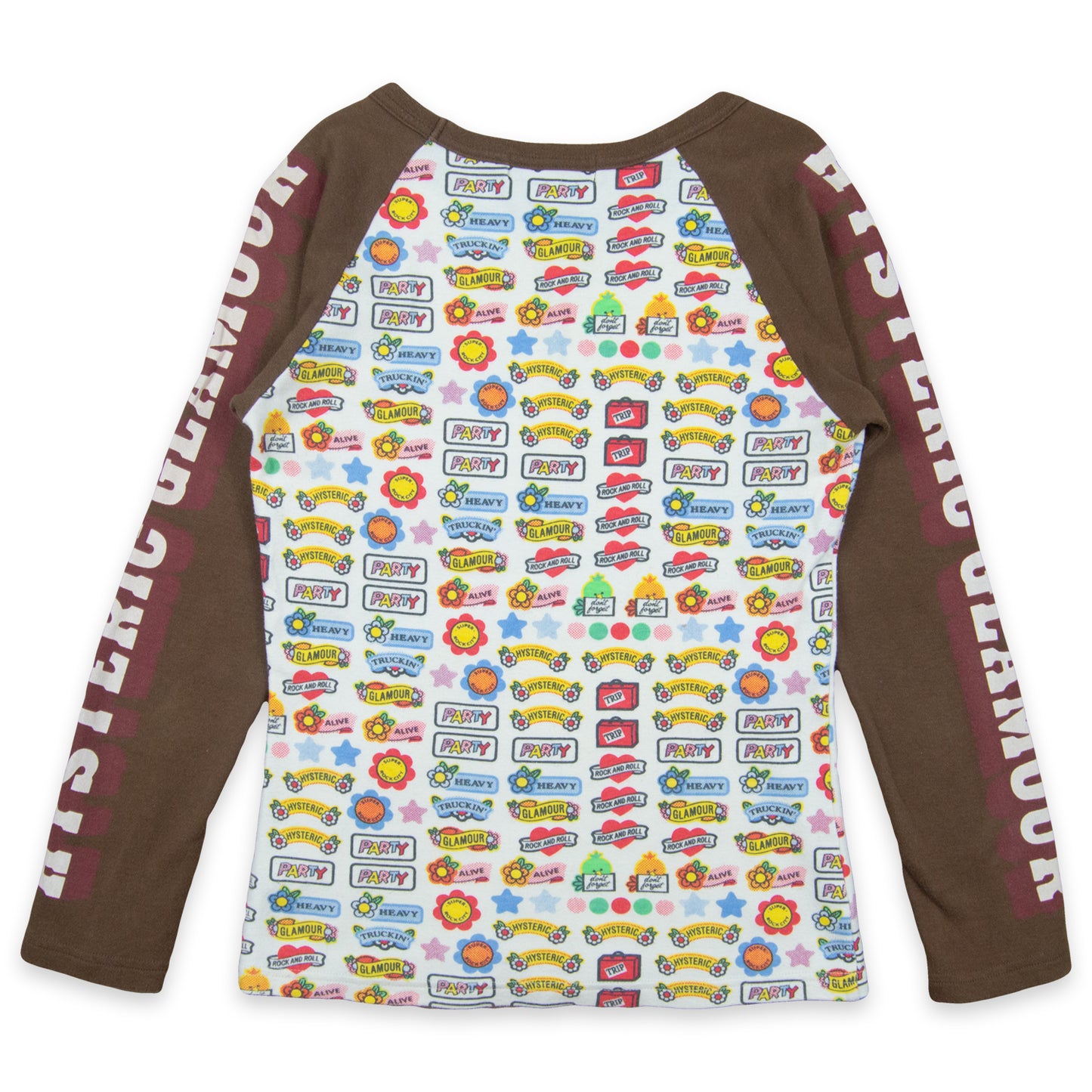 Hysteric Glamour All Over Print Logo Long Sleeve Tee