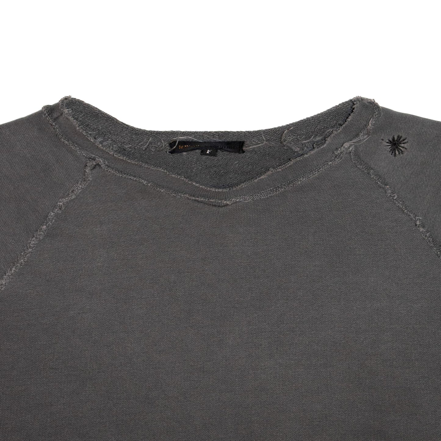 Miharayasuhiro Asymmetric Exposed Stitch Crewneck
