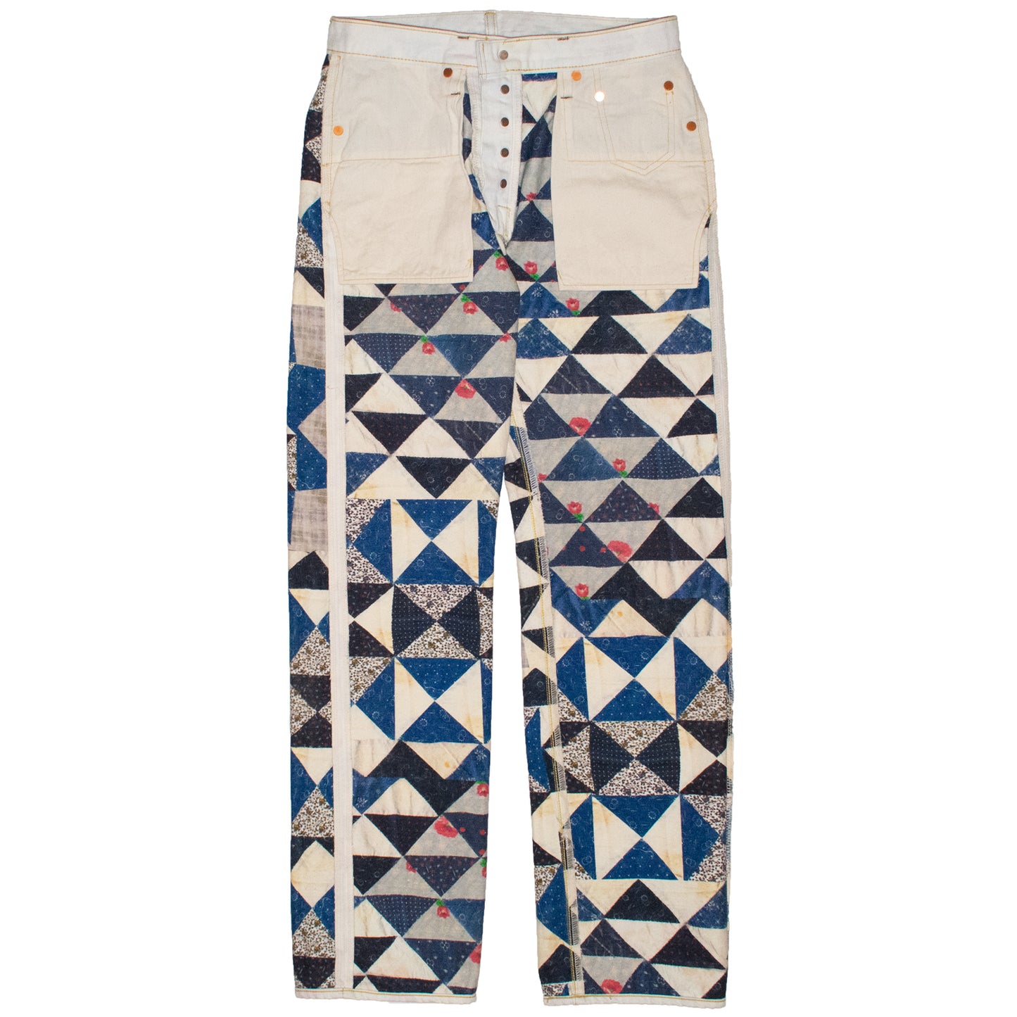 Kapital White Argyle Denim