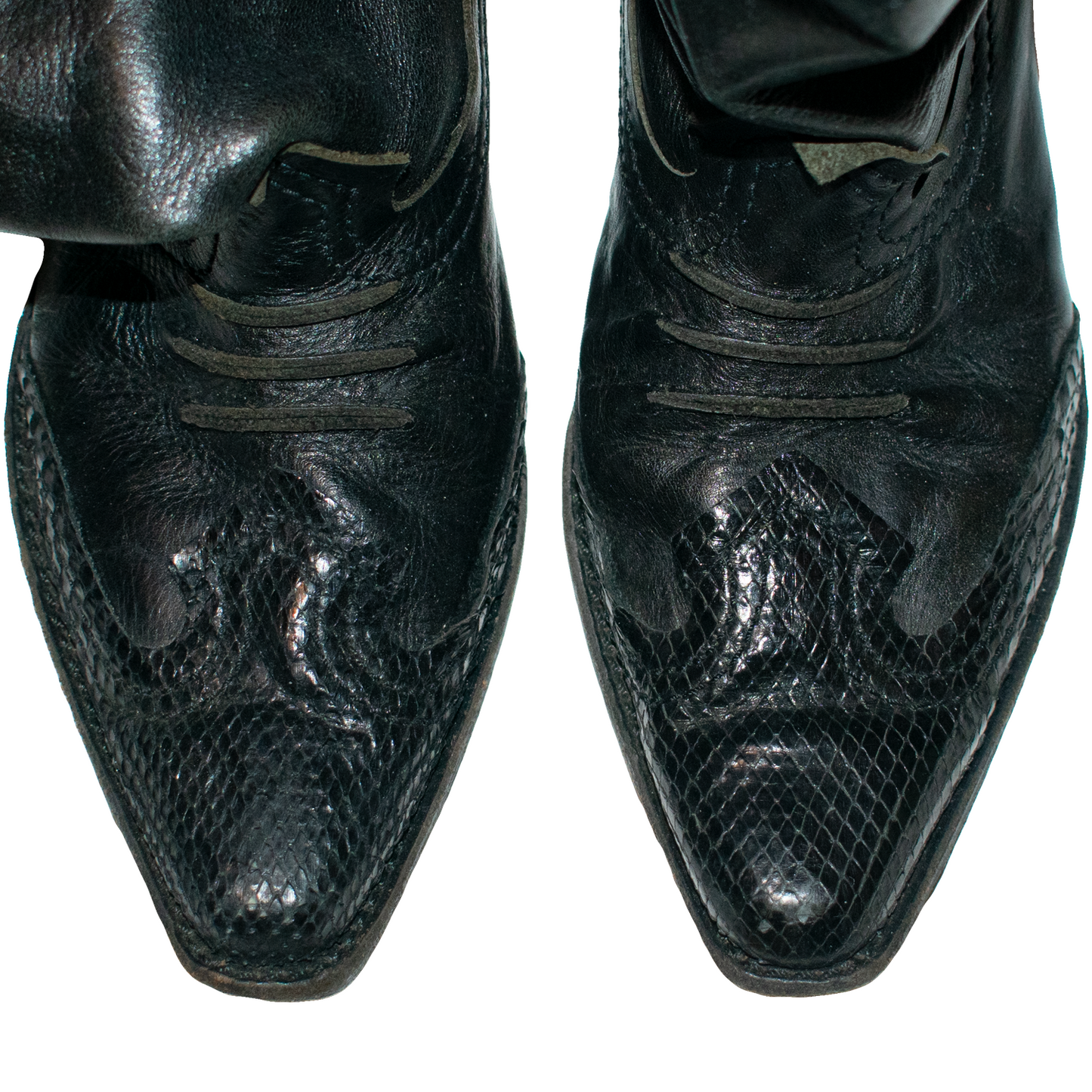 Junya Watanabe MAN Leather Python Cowboy Boots