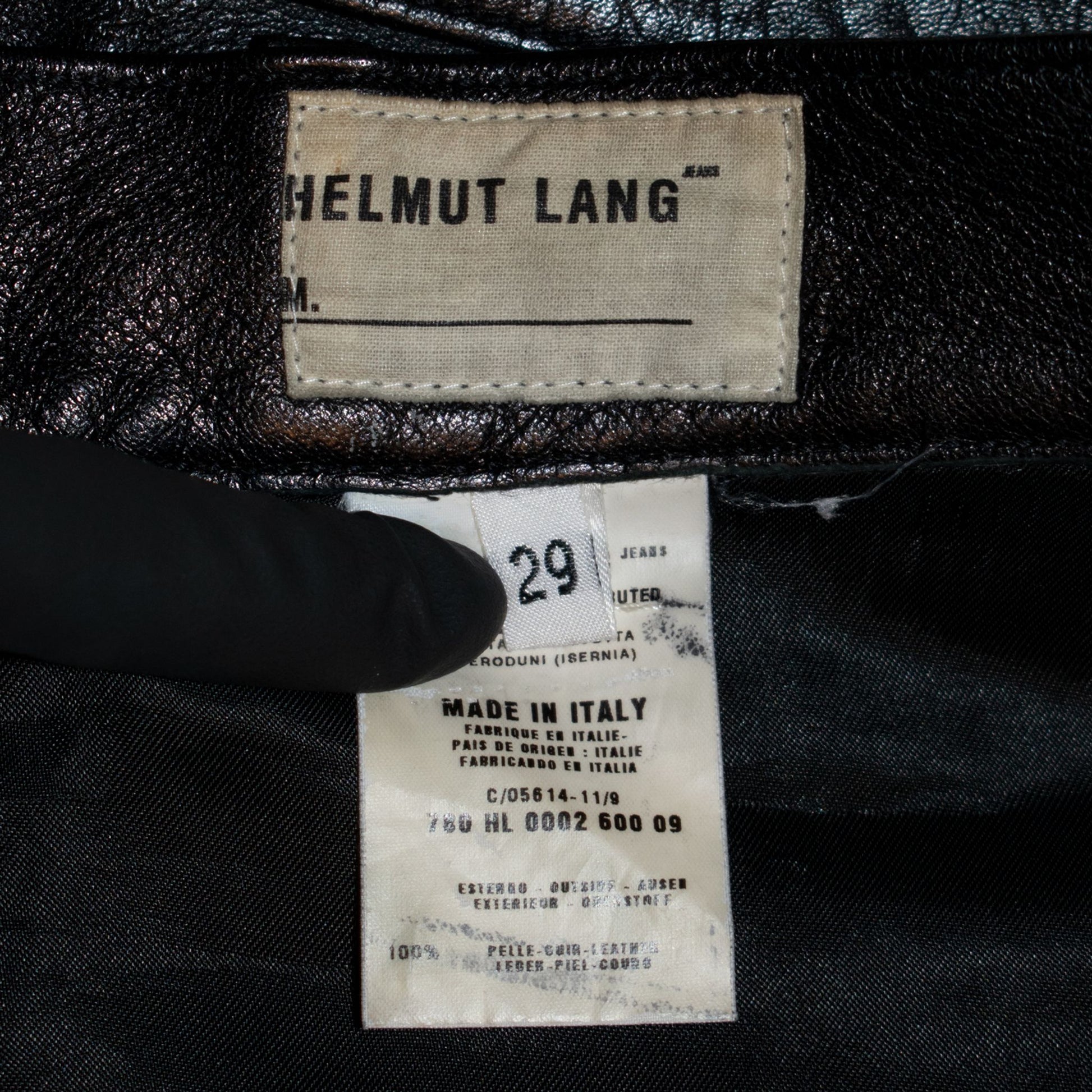 Helmut Lang Leather Pants - 1999