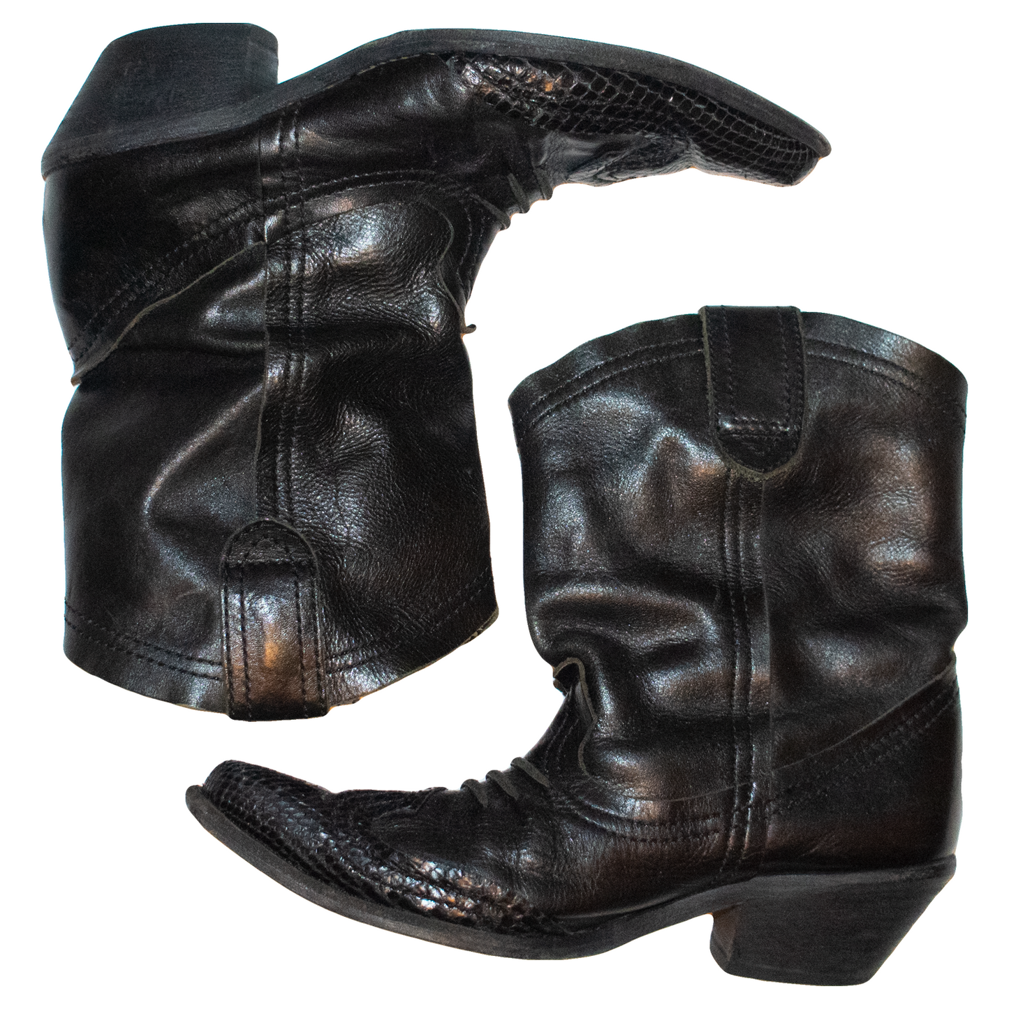 Junya Watanabe MAN Leather Python Cowboy Boots