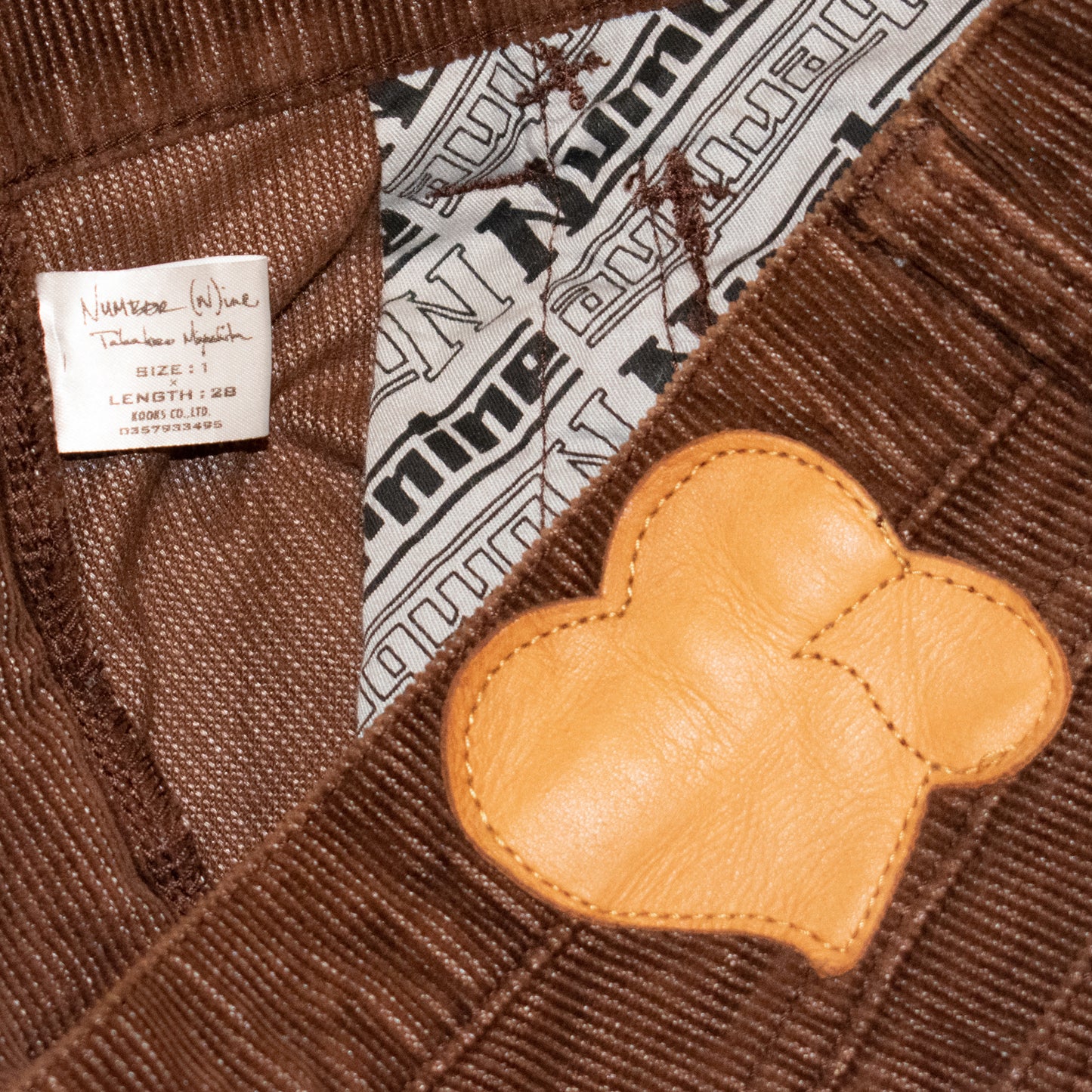 Number (N)ine Corduroy Pain Pants