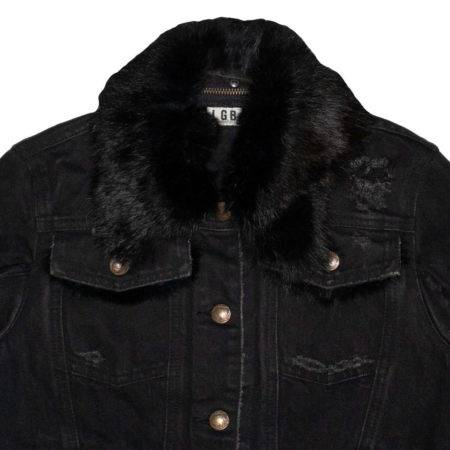 L.G.B. Distressed Denim Jacket