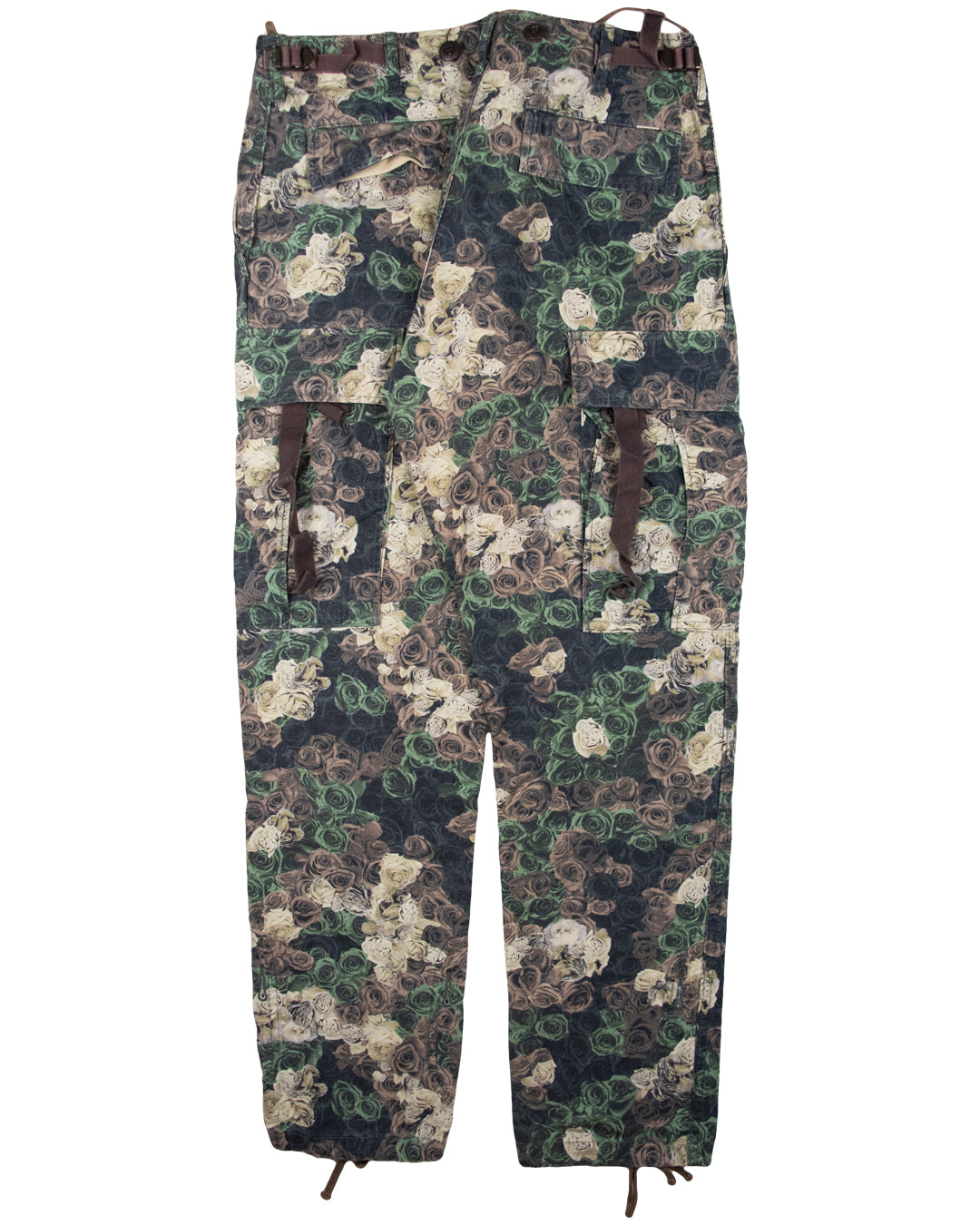 Miharayasuhiro Black Iris Floral Parachute Bondage Cargos – SS11