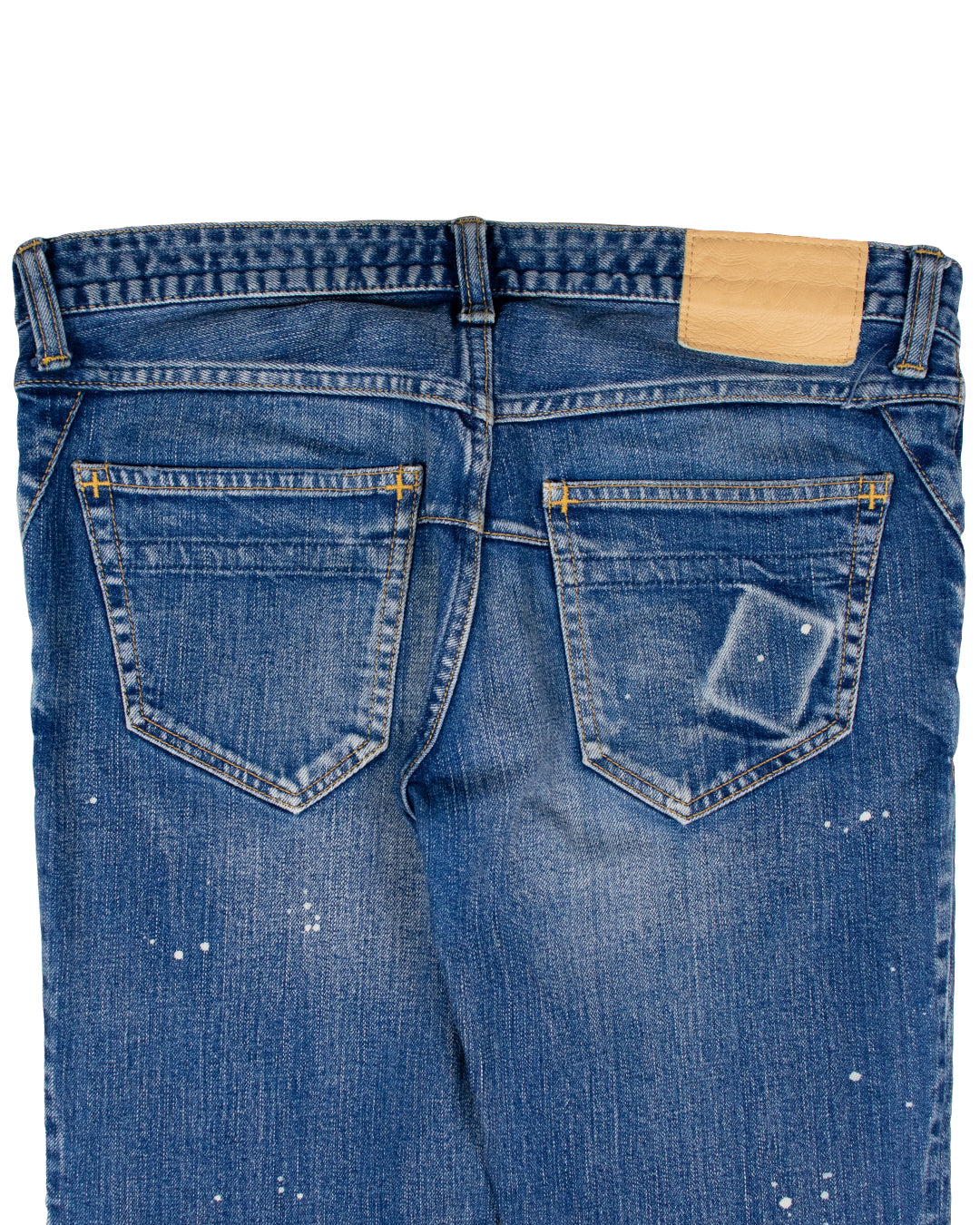 Number (N)ine Distressed Paint Splatter Denim