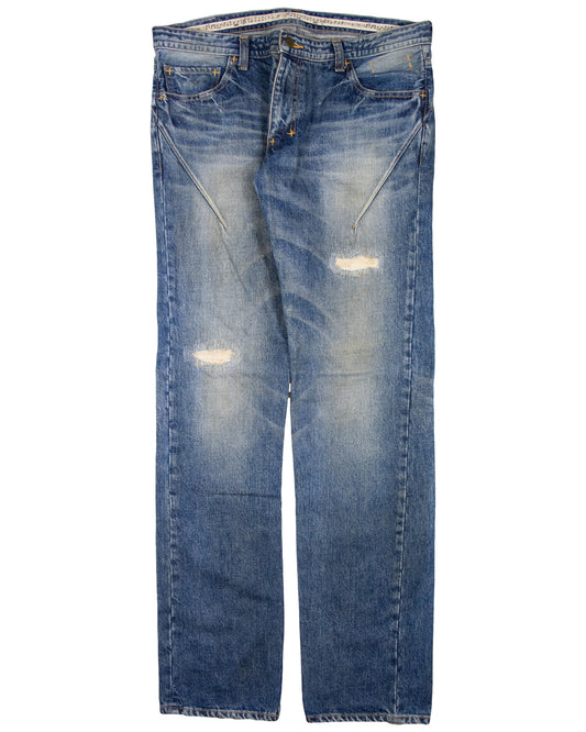Number (N)ine Distressed Repaired Denim